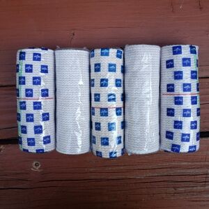 (5) Medline Elastic Bandages/Wraps with Self-Closure - 6" WIDE